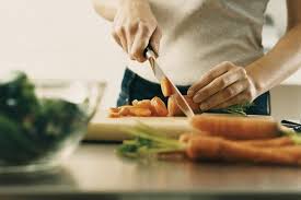 Chopping vegetables