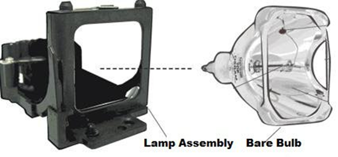 lamp assembly bare bulb diagram